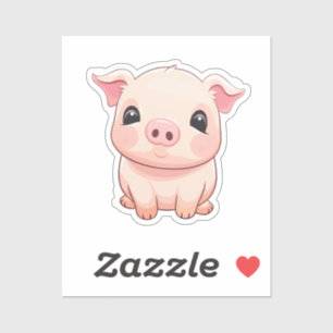 Sticker Illustration du cochon de dessin