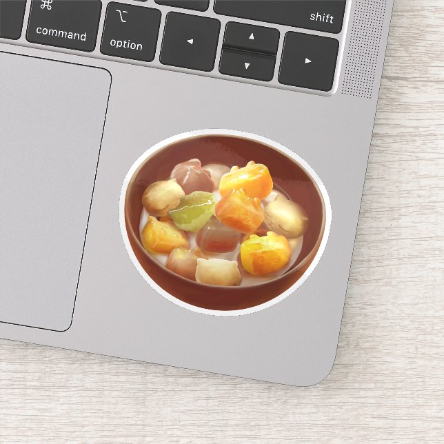 Sticker Illustration du dessert de balle Taro (Détail)