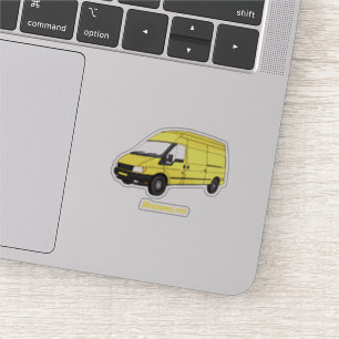 Sticker Illustration du fourgonnette de livraison