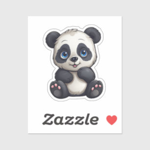 Sticker Illustration du panda de dessin