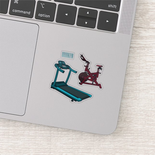 Sticker Illustration du tapis roulant et de la bande dessi (Détail)