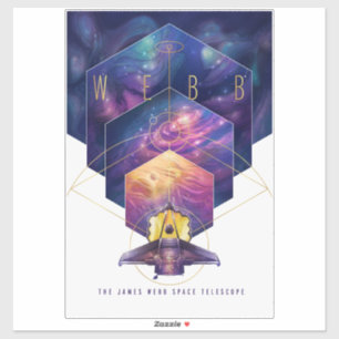 Sticker Illustration du télescope spatial James-Webb