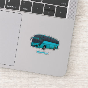 Sticker Illustration d'un autobus à passagers moderne