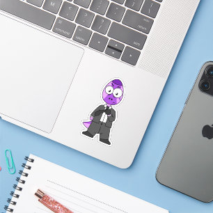 Sticker Illustration D'Un Transporteur Pachycéphalosaure.