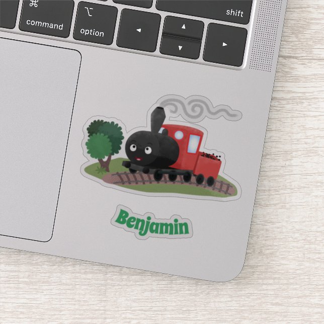 Sticker Illustration d'une locomotive à vapeur mûre (Détail)
