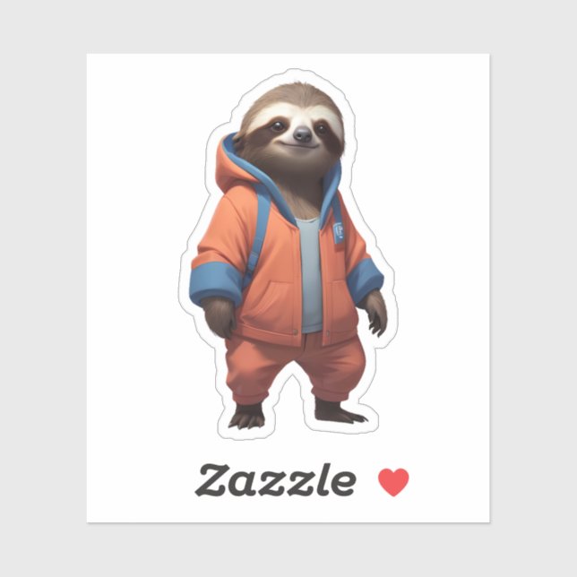 Sticker Illustration d'une parcelle mignonne et amicale (Feuille)