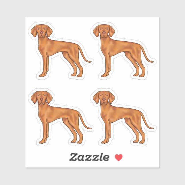 Sticker Illustration hongroise du dessin animé d'un chien  (Feuille)
