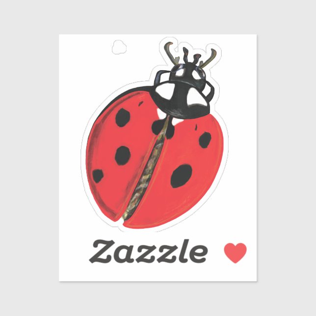 Sticker Illustration Lady Bug (Feuille)