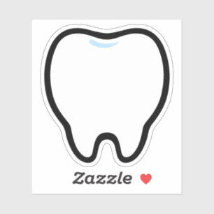 Sticker Illustration minimale d'une dent mignonne