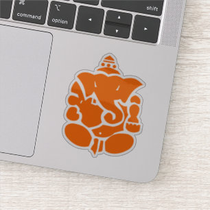 Sticker Illustration orange de Ganesha