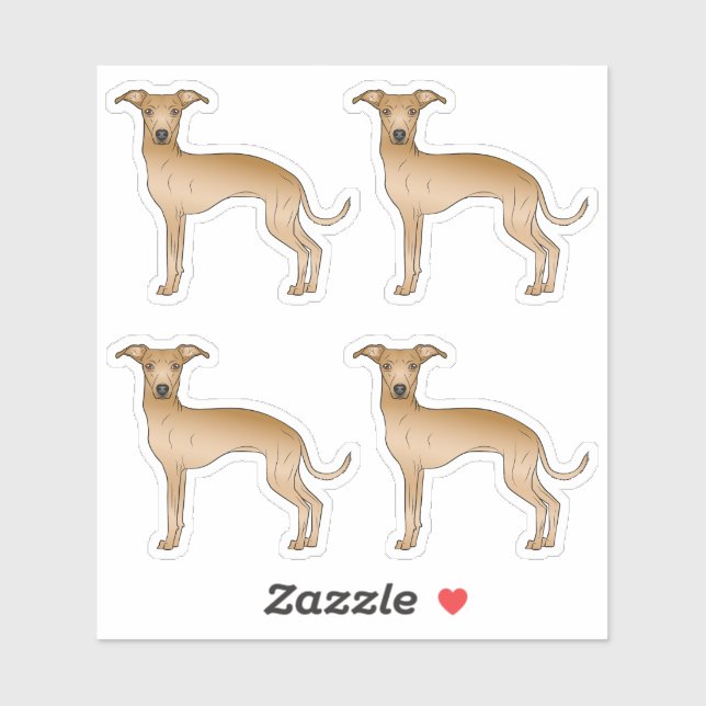 Sticker Illustrations de chiens de caricatures italiennes  (Feuille)