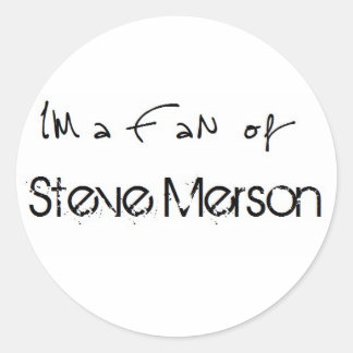 Sticker: I'm a Fan of Steve Merson Classic Round Sticker