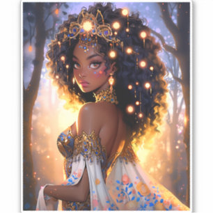 Sticker Imaginaire femme Art Africain Américain