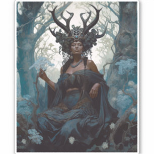 Sticker Imaginaire noir Sorceress Imaginaire magique