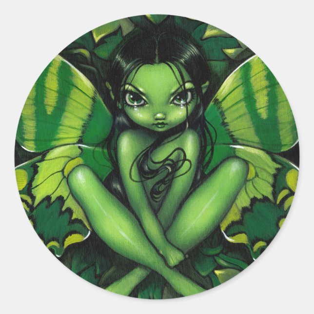 Sticker "Imaginaire papillon vert" (Devant)