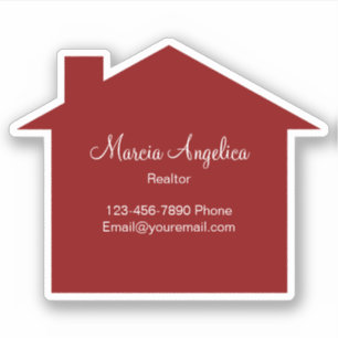 Sticker immobilier classique Étiquette forme de ma