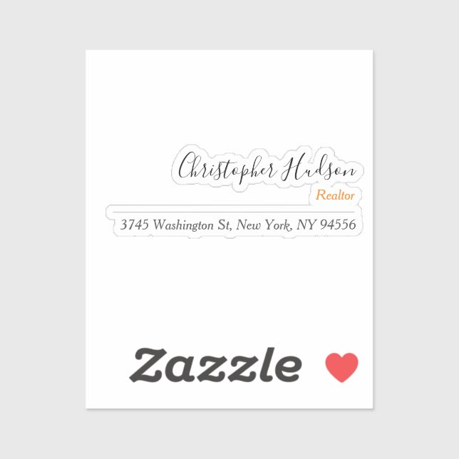 Sticker Immobilier simple professionnel (Feuille)