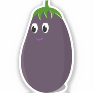 Sticker Impression d'aubergines mignonnes