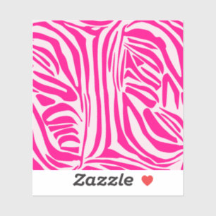 Sticker Impression zèbre rose