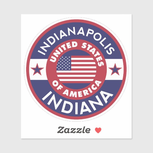 Sticker INDIANAPOLIS, Indiana (Feuille)
