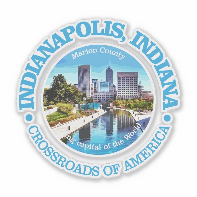 Sticker Indianapolis (villes) (Devant)
