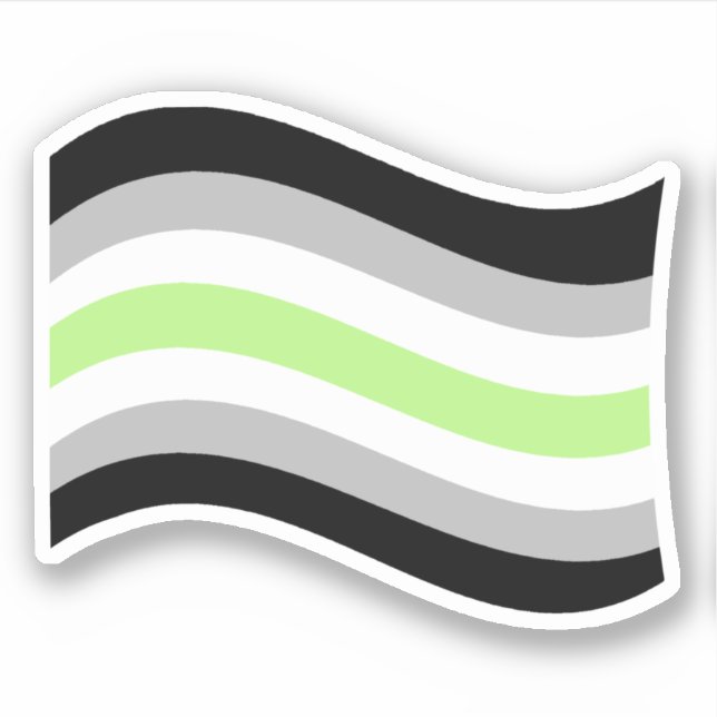 Sticker Indicateur agender Pride Wavy (Devant)