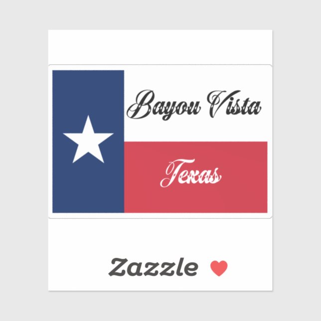 Sticker Indicateur Bayou Vista TX (Feuille)