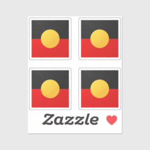 Sticker Indicateur Carré brillant Aborigine