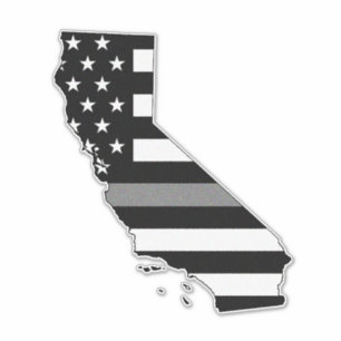 Sticker Indicateur de ligne gris mince Californie
