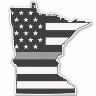 Sticker Indicateur de ligne gris mince Minnesota