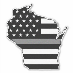 Sticker Indicateur de ligne gris mince Wisconsin