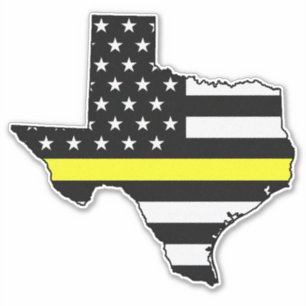 Sticker Indicateur de ligne jaune mince Texas