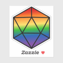 Indicateur géométrique D20 Rainbow Pride