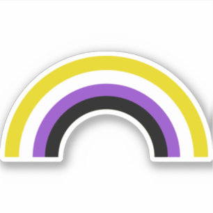 Sticker Indicateur non binaire Rainbow non binaire