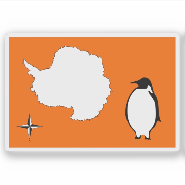 Sticker Indicateur proposé de l'Antarctique (Cooper & Tuck (Devant)