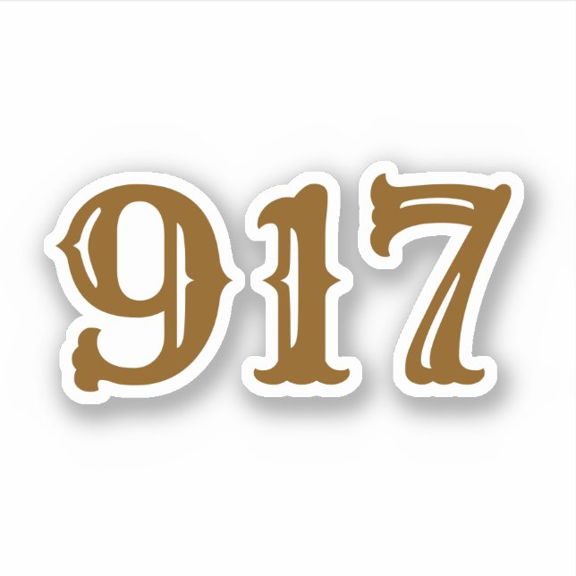 Sticker Indicatif régional 917 (New York) (Devant)