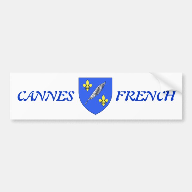 sticker indicating the city of canes in france (Front)