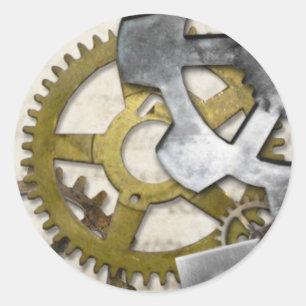 Sticker Industriel Steampunk Metal Gears.