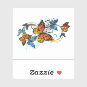Sticker Infinité de papillons monarques