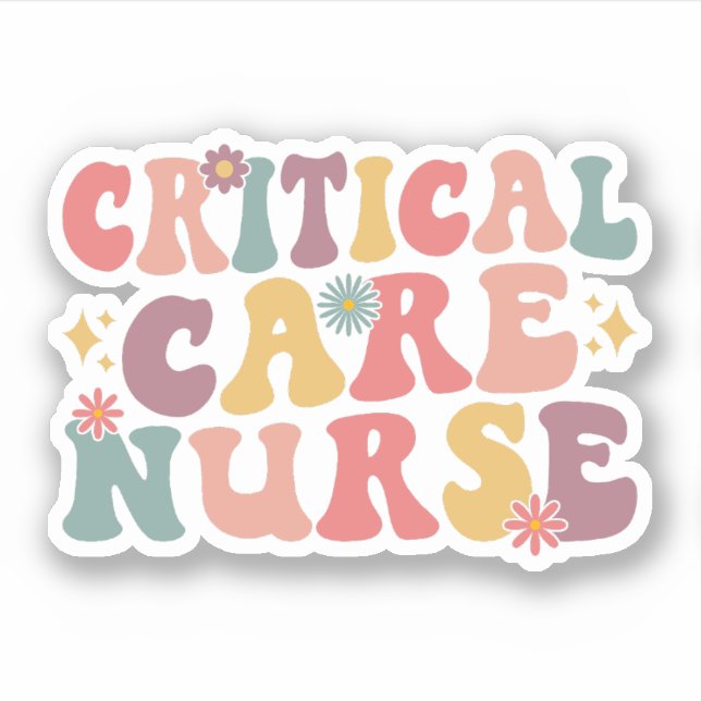 Sticker Infirmière de soins critiques Unité de soins criti (Devant)