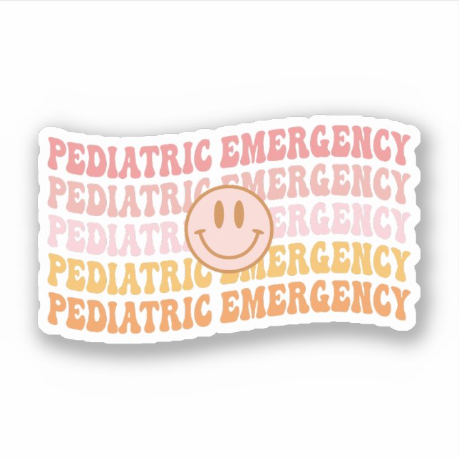 Sticker Infirmière d'urgence pédiatrique, infirmière pédia (Devant)