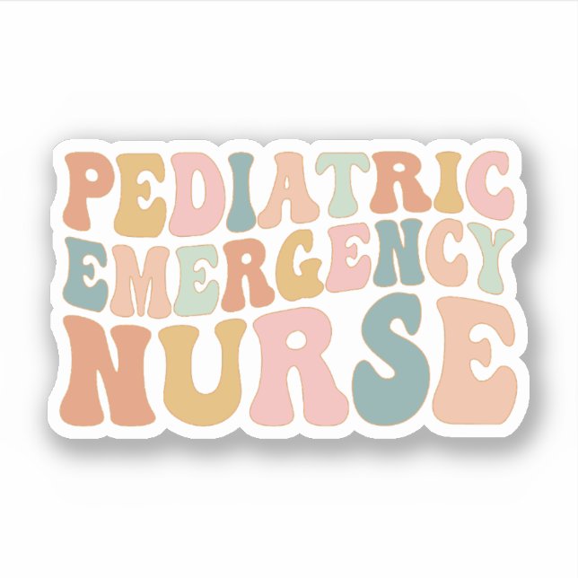 Sticker Infirmière d'urgence pédiatrique, infirmière pédia (Devant)