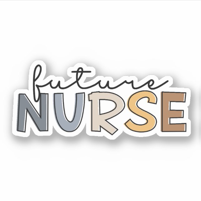 Sticker Infirmière future | Cadeau étudiant de l'école de  (Devant)