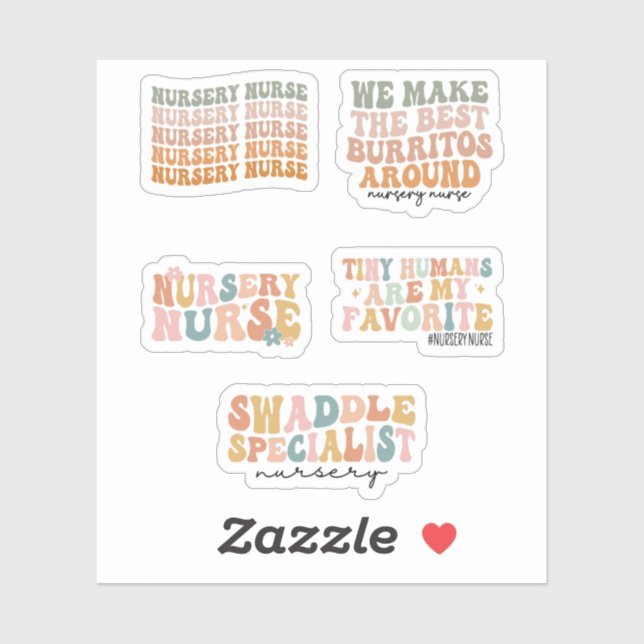 Sticker Infirmière, Infirmière néonatale, Infirmière Super (Feuille)