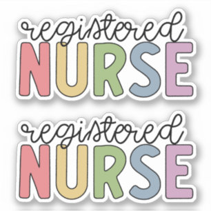 Sticker Infirmière inscrite RN Cute