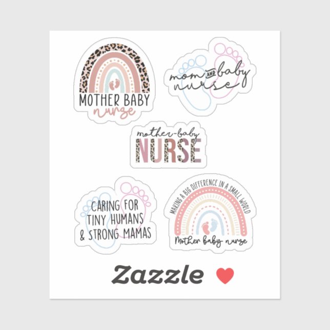 Sticker Infirmière postpartum, nourrice (Feuille)