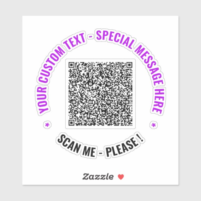 Sticker Info d'analyse de code QR personnalisée Votre stic (Feuille)