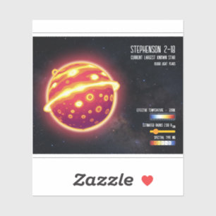 Sticker Infographie de science spatiale sur la plus grande