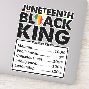 Sticker Informations nutritionnelles Juneteenth Black King