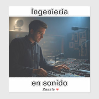 Sticker Ingenieria en sonido